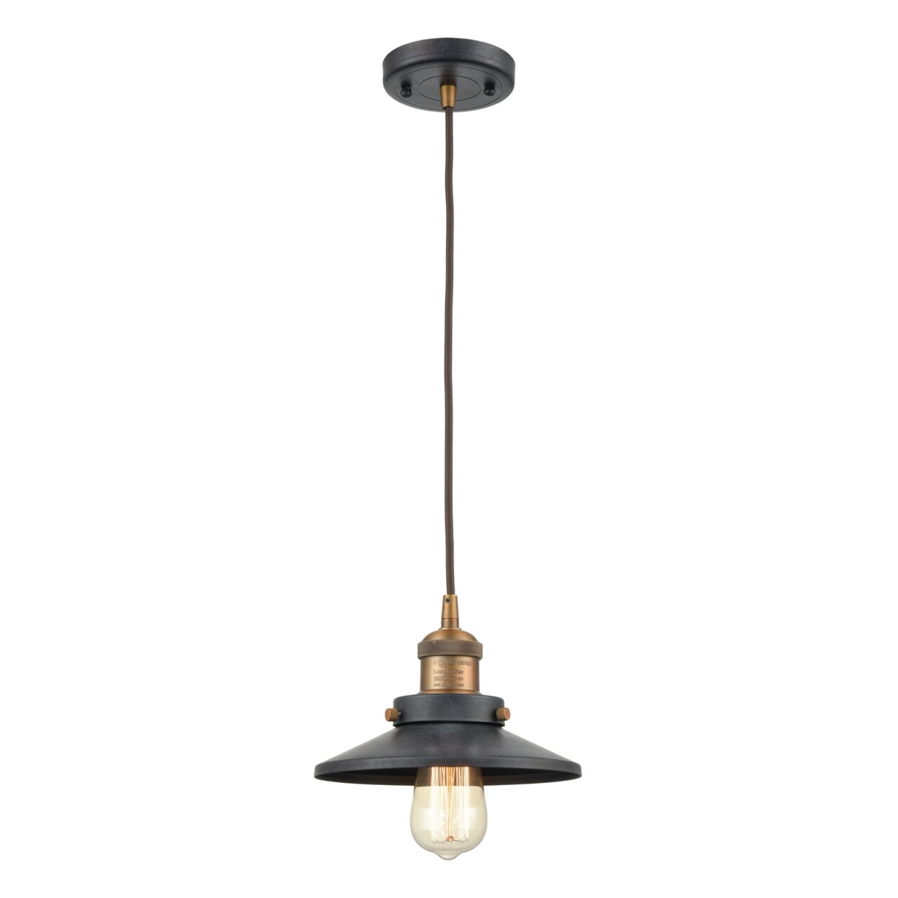 Elk Showroom English Pub 8 Wide 1-Light Mini Pendant - Antique Brass